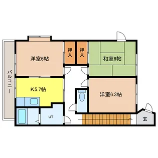 ハイステージフローラ【2階】の間取り