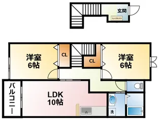 千葉県東金市北之幸谷【アパート】の間取り