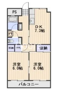 岡山県岡山市北区西古松1【マンション】の間取り