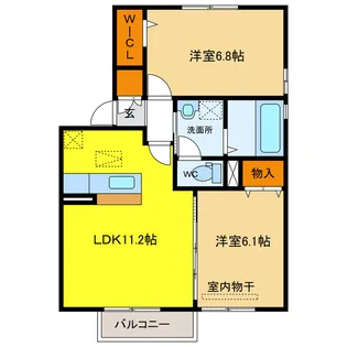 岐阜県岐阜市野一色4【アパート】の間取り