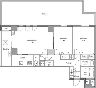 DeLLCS永田町【1階】の間取り