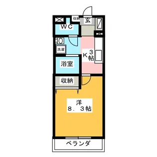 ポルタ・デルマーレ【3階】の間取り