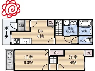 大阪府東大阪市稲田新町2【一戸建】の間取り