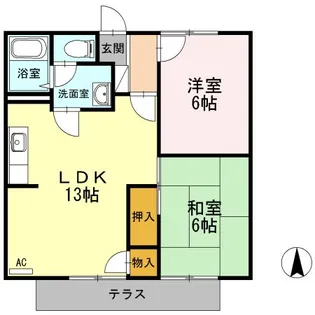 広島県府中市高木町【アパート】の間取り
