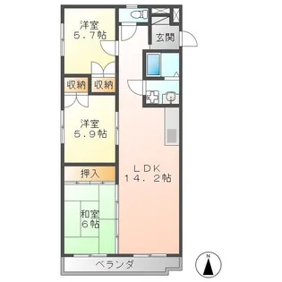 ベル パレス【3階】の間取り