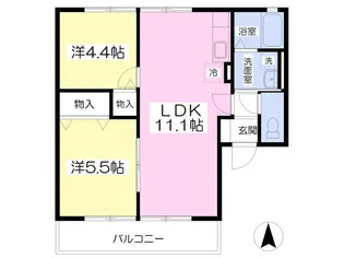 プチ・リヴィエールII【1階】の間取り