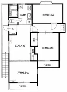 小林邸【2階】の間取り