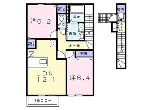 クレメント【2階】の間取り