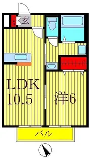 千葉県柏市小青田2【アパート】の間取り