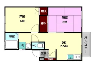 コンフォルト平松【1階】の間取り