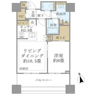 白金ザ・スカイ EAST棟【22階】の間取り