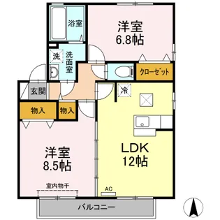 フェスティ佐古 A【2階】の間取り