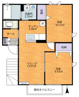 茨城県日立市河原子町2【アパート】の間取り