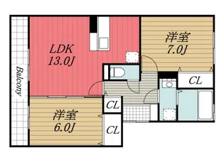 千葉県千葉市中央区村田町【アパート】の間取り
