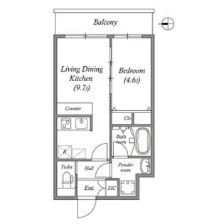 大阪府大阪市中央区安土町1【マンション】の間取り