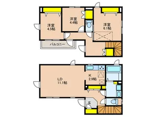 東京都立川市富士見町1【一戸建】の間取り
