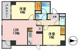 東京都江戸川区北小岩6【マンション】の間取り