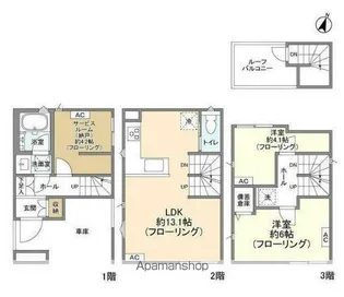 埼玉県さいたま市中央区上落合3【一戸建】の間取り