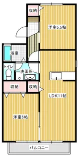クラフト2番館【1階】の間取り