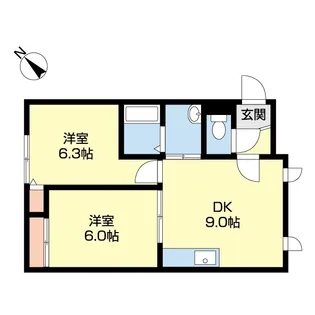 2DKの間取り画像