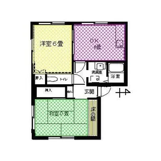 タウニーイースト B棟【1階】の間取り