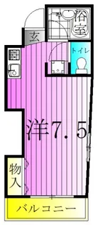 ベルメゾン南千住【3階】の間取り