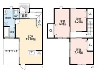静岡県浜松市中央区富塚町【一戸建】の間取り