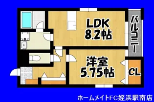福岡県福岡市西区周船寺1【アパート】の間取り