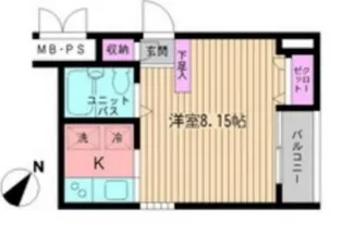 ビイルーム新宿【3階】の間取り