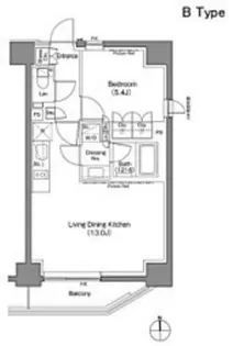 ザ・パークハビオ上野御徒町【5階】の間取り