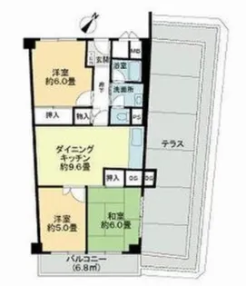 白鷺ビューハイツ【5階】の間取り