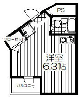 マンスリー下平間【4階】の間取り