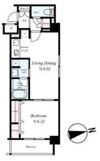 日神デュオステージ六郷土手【3階】の間取り