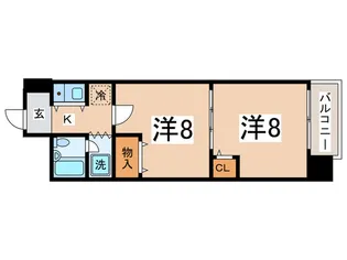 朝日プラザ西道頓堀【2階】の間取り