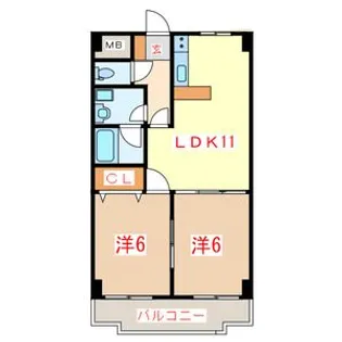 ラーバンライブ・武蔵浦和【1階】の間取り