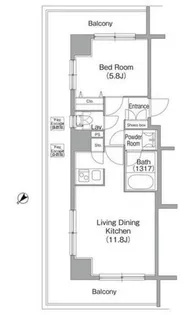 コンフォリア白金高輪【10階】の間取り