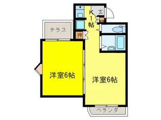 パルティ-レ武蔵中原【1階】の間取り