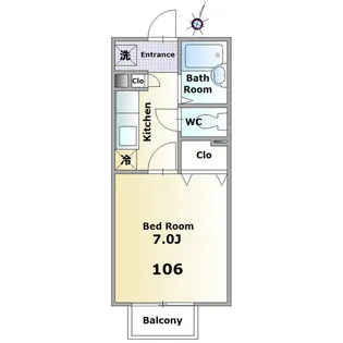 パセオ佐久間【1階】の間取り