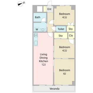 サンパレス南浦和【11階】の間取り