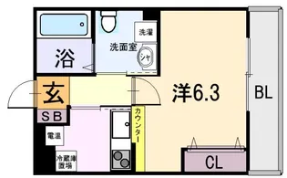 大阪府東大阪市永和1【マンション】の間取り