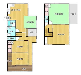 愛媛県新居浜市政枝町1【一戸建】の間取り