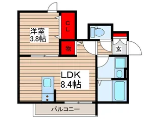 セレッソ一之江【1階】の間取り