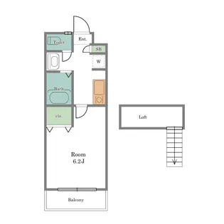 ロジュマン・モネ【2階】の間取り