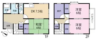 神奈川県逗子市桜山5【一戸建】の間取り