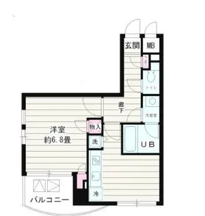 シュロスK・Y北品川【4階】の間取り