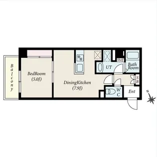 グローリオシェルト新宿山吹町【4階】の間取り