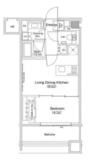 ザ・パークハビオ渋谷クロス【9階】の間取り