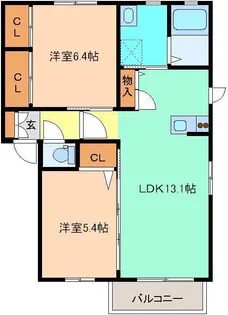 グランドゥール(ShaMaison)B【2階】の間取り