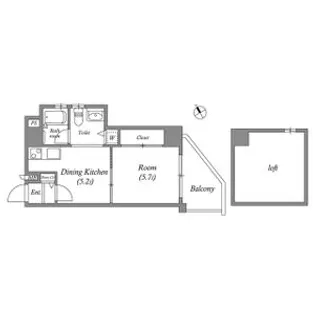 T’s SQUARE天神橋【4階】の間取り