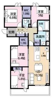 Ensoleille(アンソレイユ)【2階】の間取り